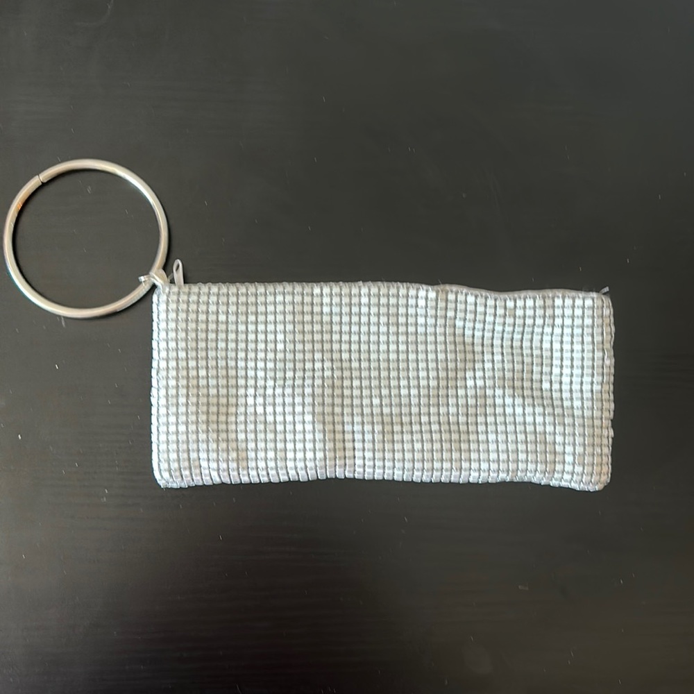 Vintage White Sparkle Clutch/Wristlet